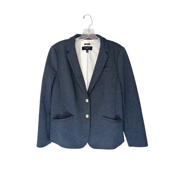 Talbots Charcoal Gray Office Work Career Business Aberdeen Blazer Size 10P - Picture 1 of 13